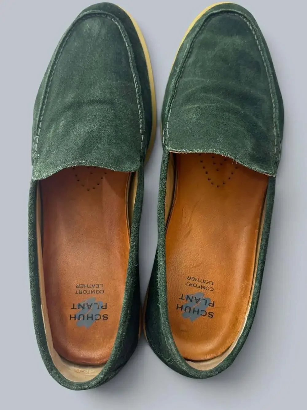 Scarosso Suede Loafers Green Size 12US 45EU